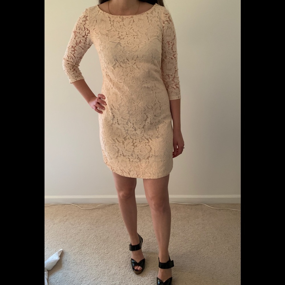 Vince Camuto Blush lace dress